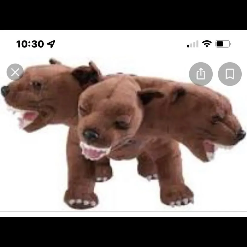Harry Potter collectible Fluffy 3 headed Cerberus plush figure